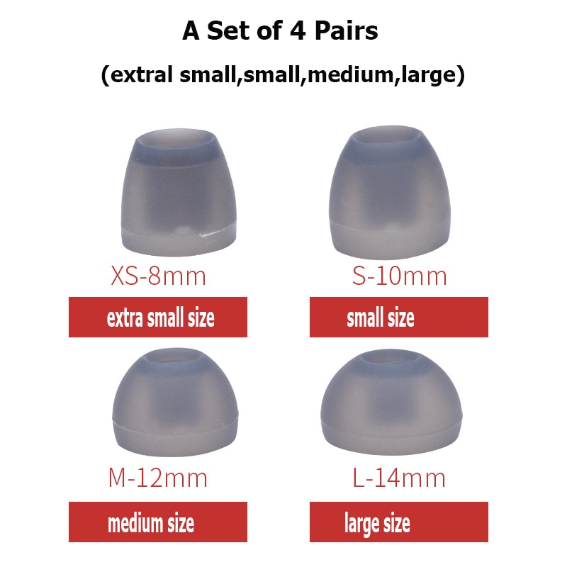 Soft Silicone Earbuds Ear Tips Ear Gels for Sennheiser CX 3.00 CX 5.00 In Ear Headphones 4Pairs