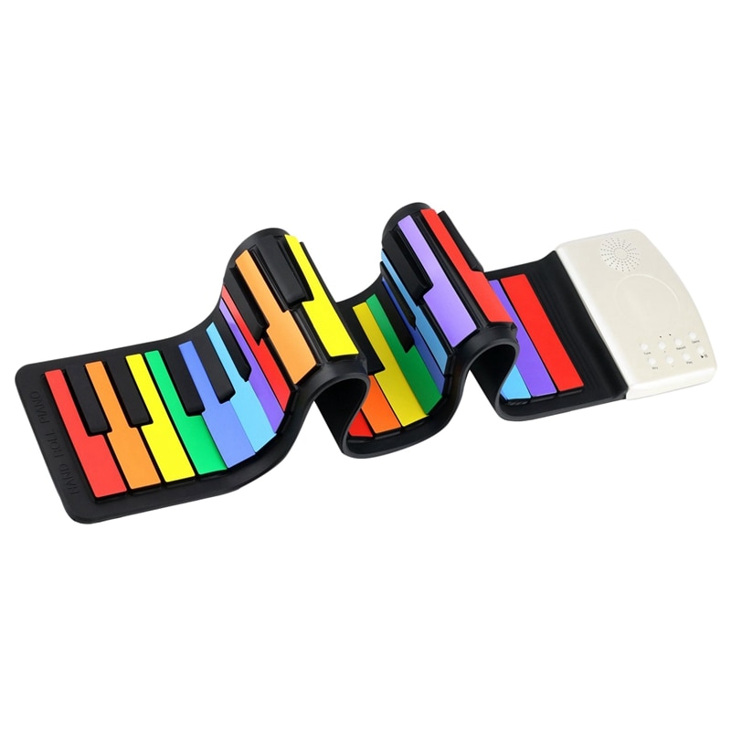Farve 49 standardtaster fleksibelt børne klaver keyboard keyboard fleksibelt keyboard klaver indbygget lithium batteri helt bærbart: Default Title
