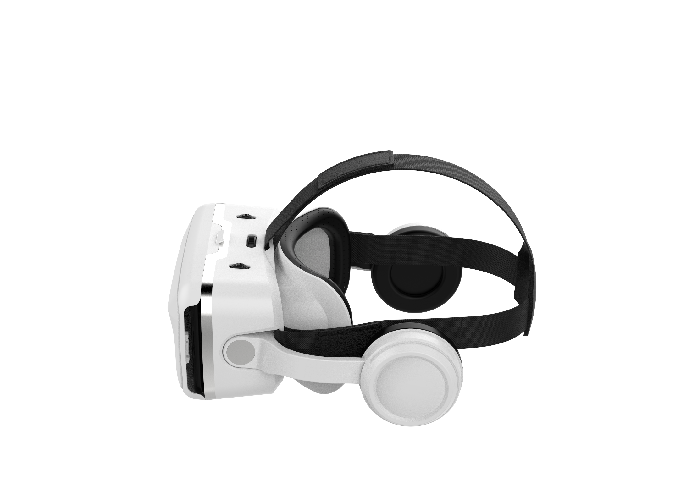 Bianco Originale VR Realtà Virtuale 3D Occhiali scatola stereo VR Cartone Auricolare Casco per IOS androide Smartphone,Bluetooth rocker