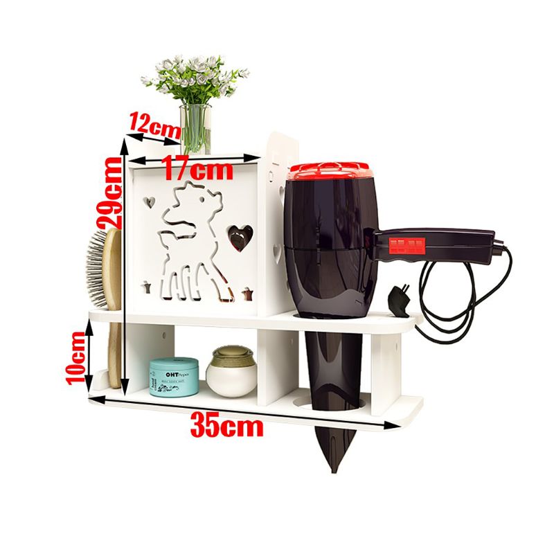 Bathroom PVC Board Waterproof Rack Bathroom Storage Rack Hair Dryer Toilet Toiletries Waterproof Free Punching Storage Cabinet: 1AA301005-3