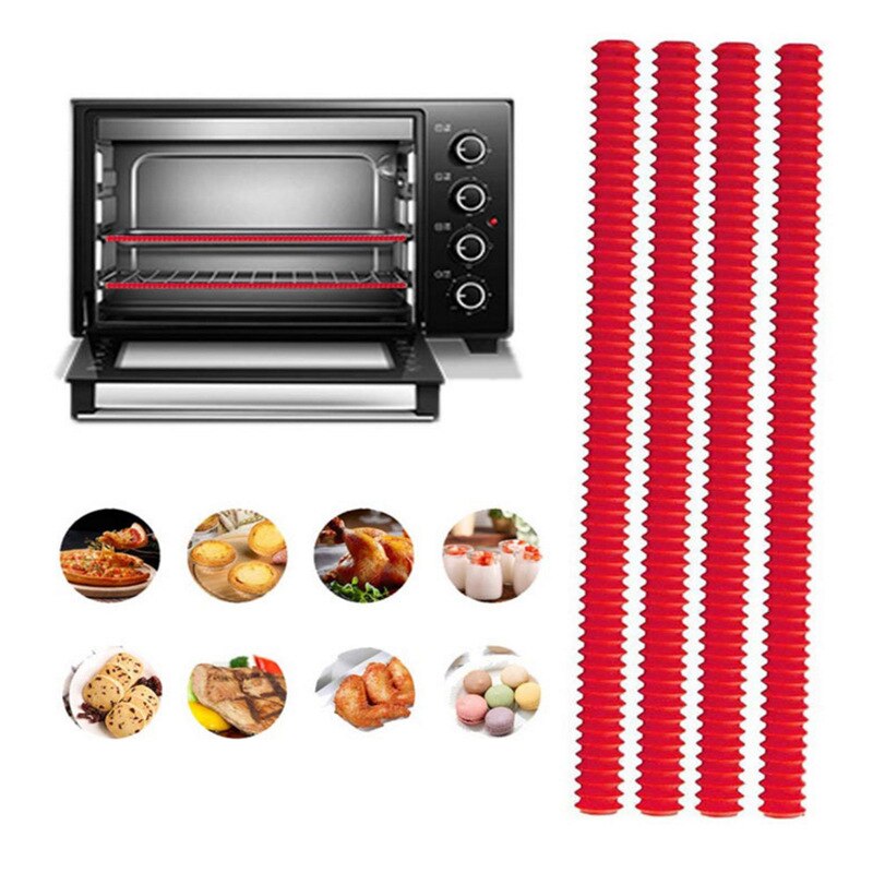 Backofen Silikon Isolierung Hülse Silikon Isolierung Streifen Gebacken Pizza Frites Silikon Ofen Anti-verbrüHenne Gestell Ofen Geräte