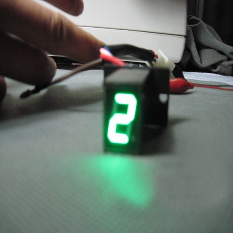 Indicador de marchas digital universal para motocicleta, indicador de marchas de 5 velocidades, pantalla de vehículo todoterreno, sensor de palanca de cambios, pantalla verde