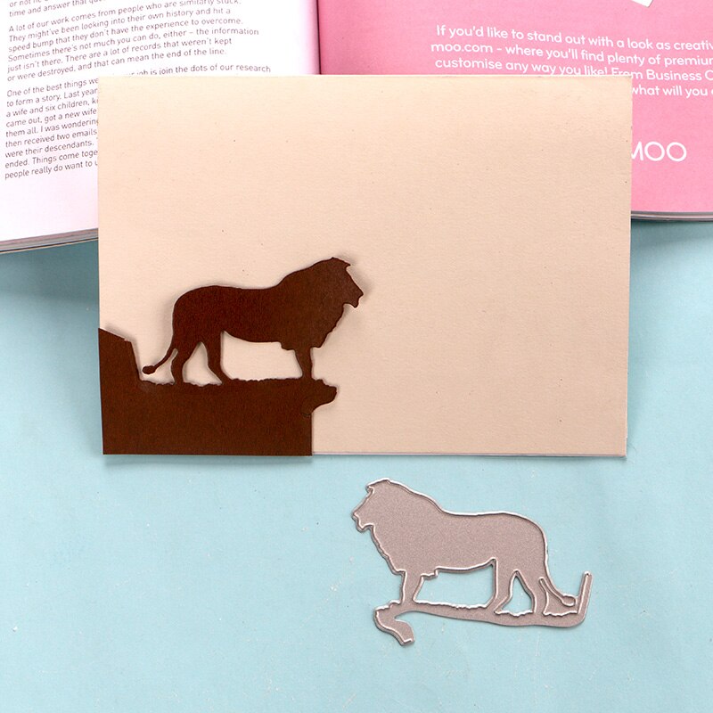 DUOFEN METALEN STANSMESSEN wilde dieren leeuw embossing stencil DIY Plakboek Album