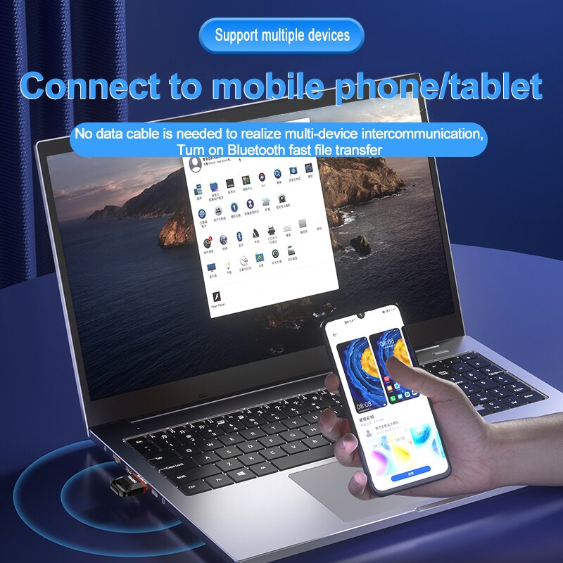 USB bluetooth 5.0 wireless bluetooth signal receiver transmitter For PC laptop wireless bluetooth adapter