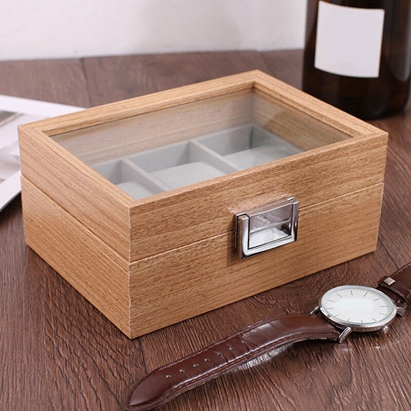 Wooden Watch Box Organizer Storage for Clock Watches Display Case Holder Storage Jewelry Boxes Best