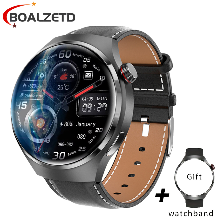 2025 Nuovo orologio 4 pro accorto guarda per uomo donna regalo in sport SmartWatch design definitivo Bluetooth chiamata telefonica orologio da polso cinturino GPS: verde