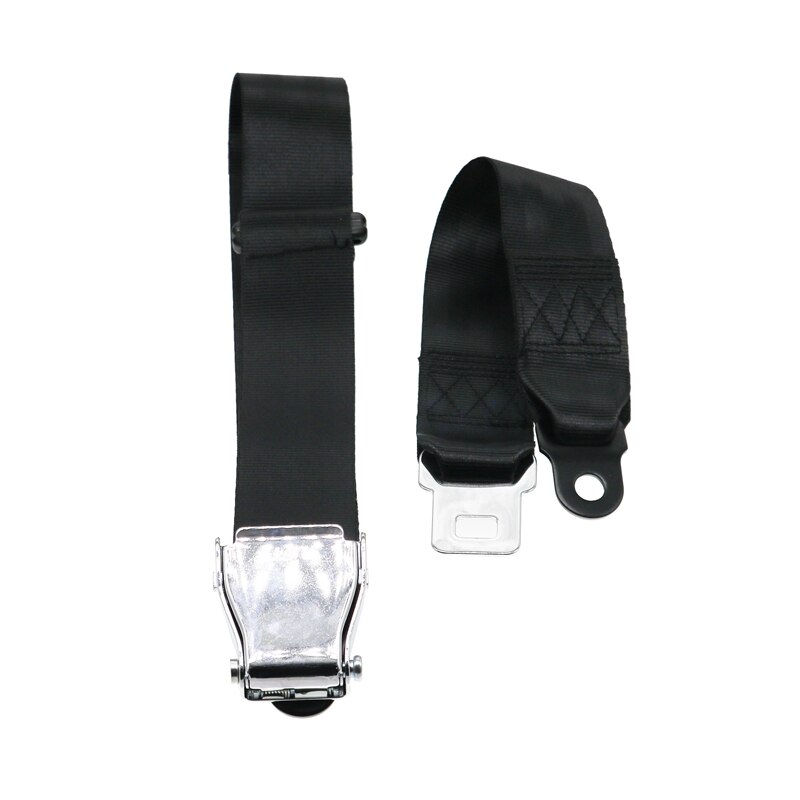MotoLovee cinturón de seguridad de avión clásico superior hebilla de 2 puntos cinturón de seguridad del coche accesorios de coche para el accesorio del cinturón de seguridad del coche: Black