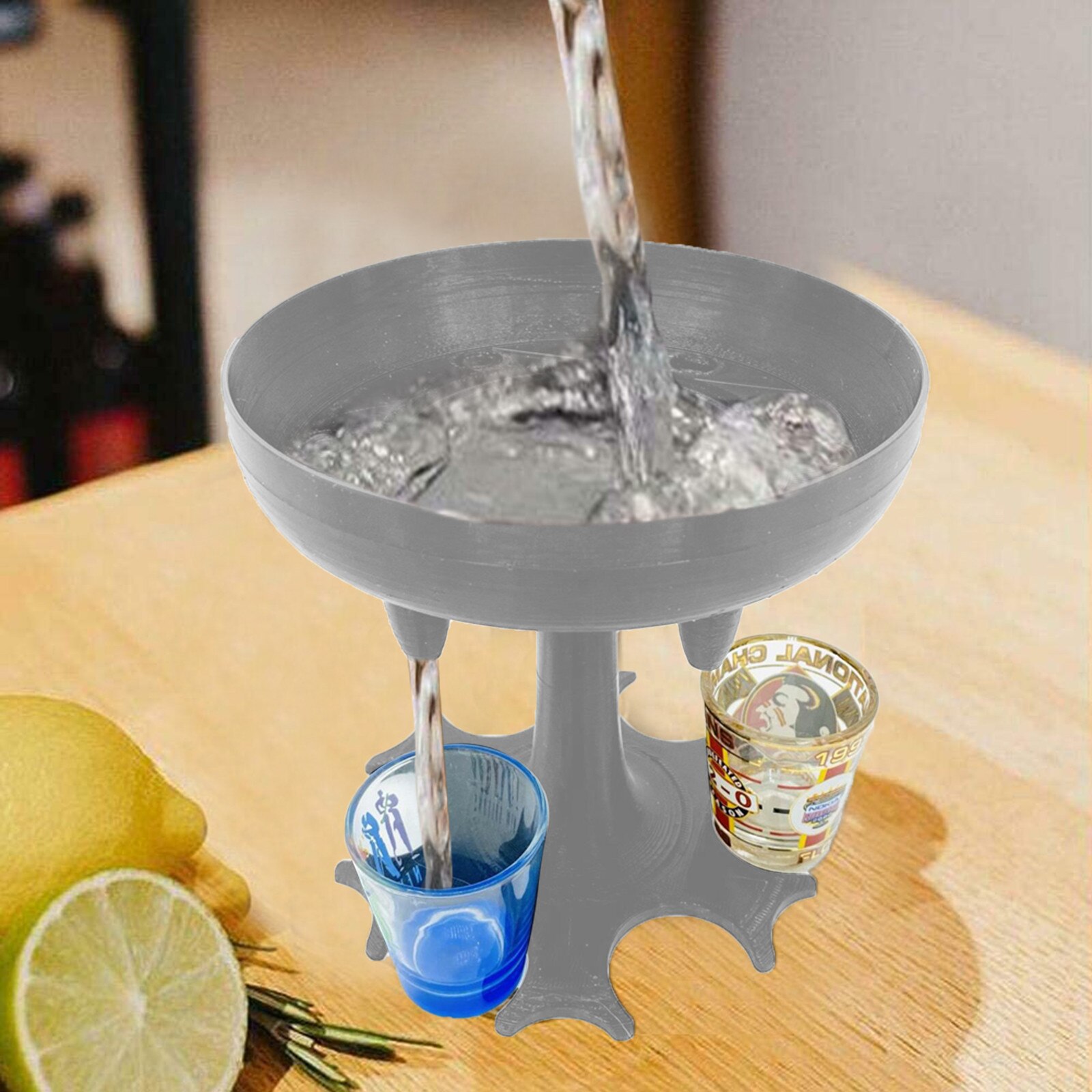 6 Shot Glass Dispenser And Holder -dispenser For Filling Liquids, Shots Dispenser Home Bar Time Liquor Dispenser And Carrier