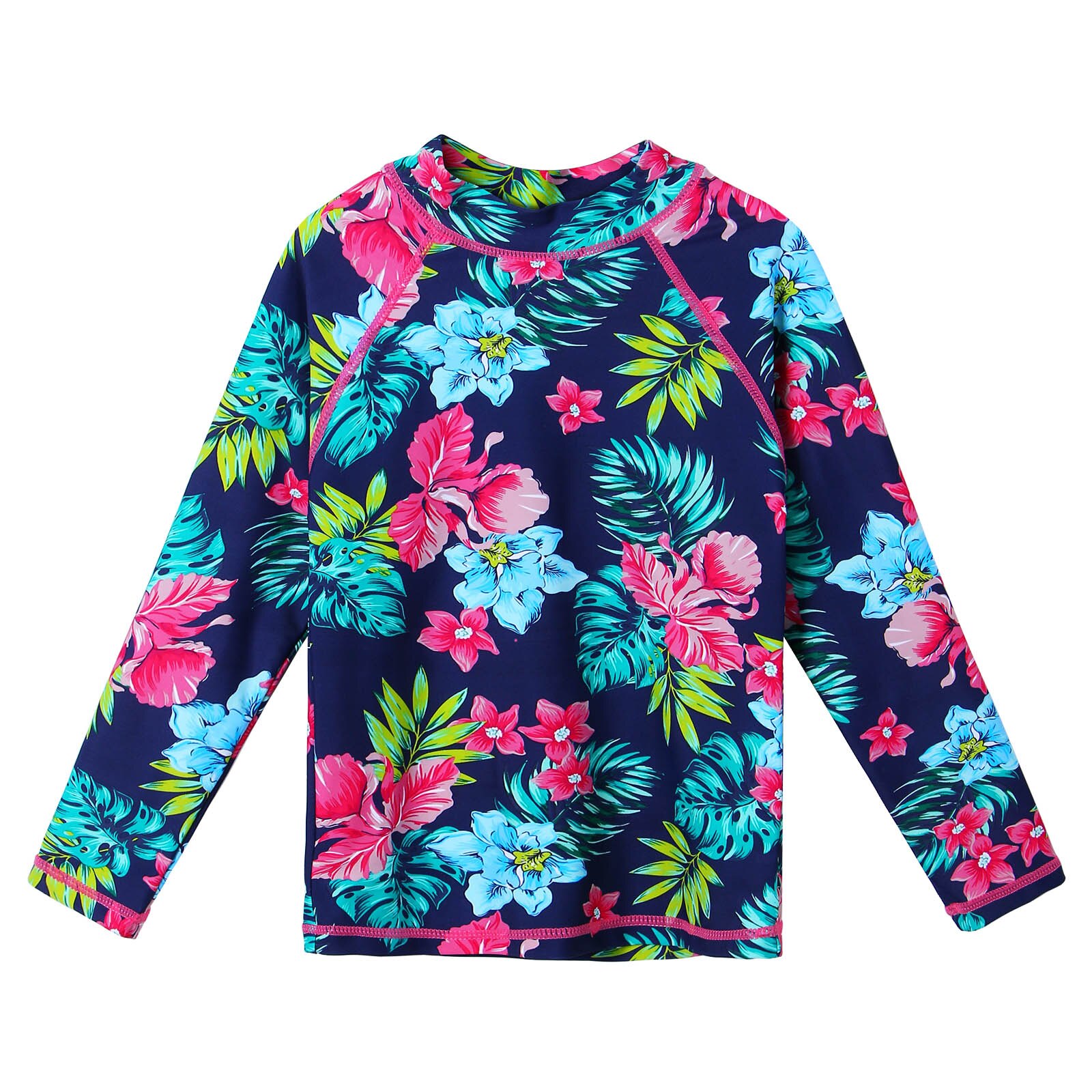 BAOHULU Designs Girls Swimsuit Two Pieces Set Long Sleeve with Skirt UPF 50+ UV Protection Sunblock Bathing Suit