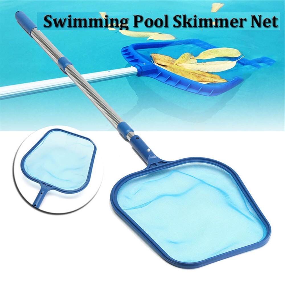 Swimming Pool Leaf Rake Mesh Skimmer Net with Adjustable Aluminum Telescopic Pole Swimming Pool Spa Cleaning Tool Set