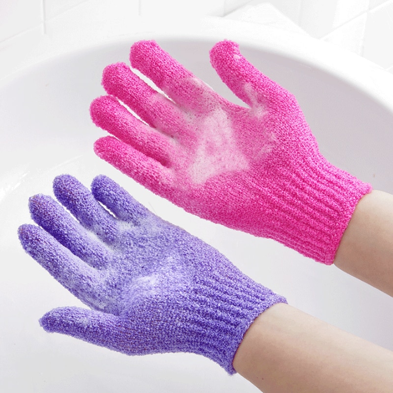1 pçs rosa multifunções luvas de limpeza de náilon prato mágico lavar para cozinha luvas de lavagem de louça do agregado familiar luvas de banho