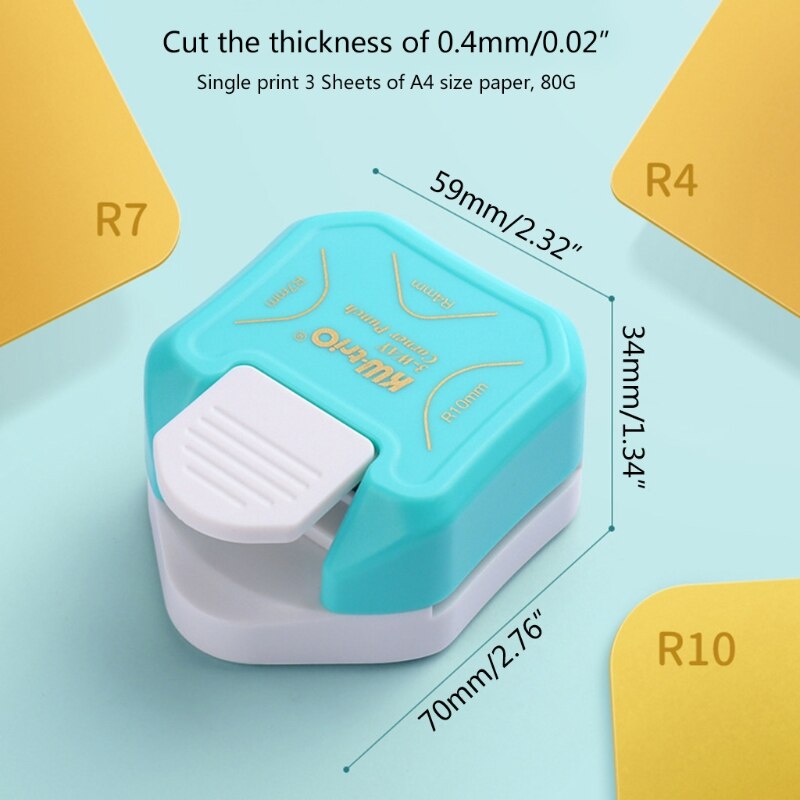 R4 R7 R10 3 In 1 Corner Rounder Papier Stoten Grens Cutter Card Scrapbooking