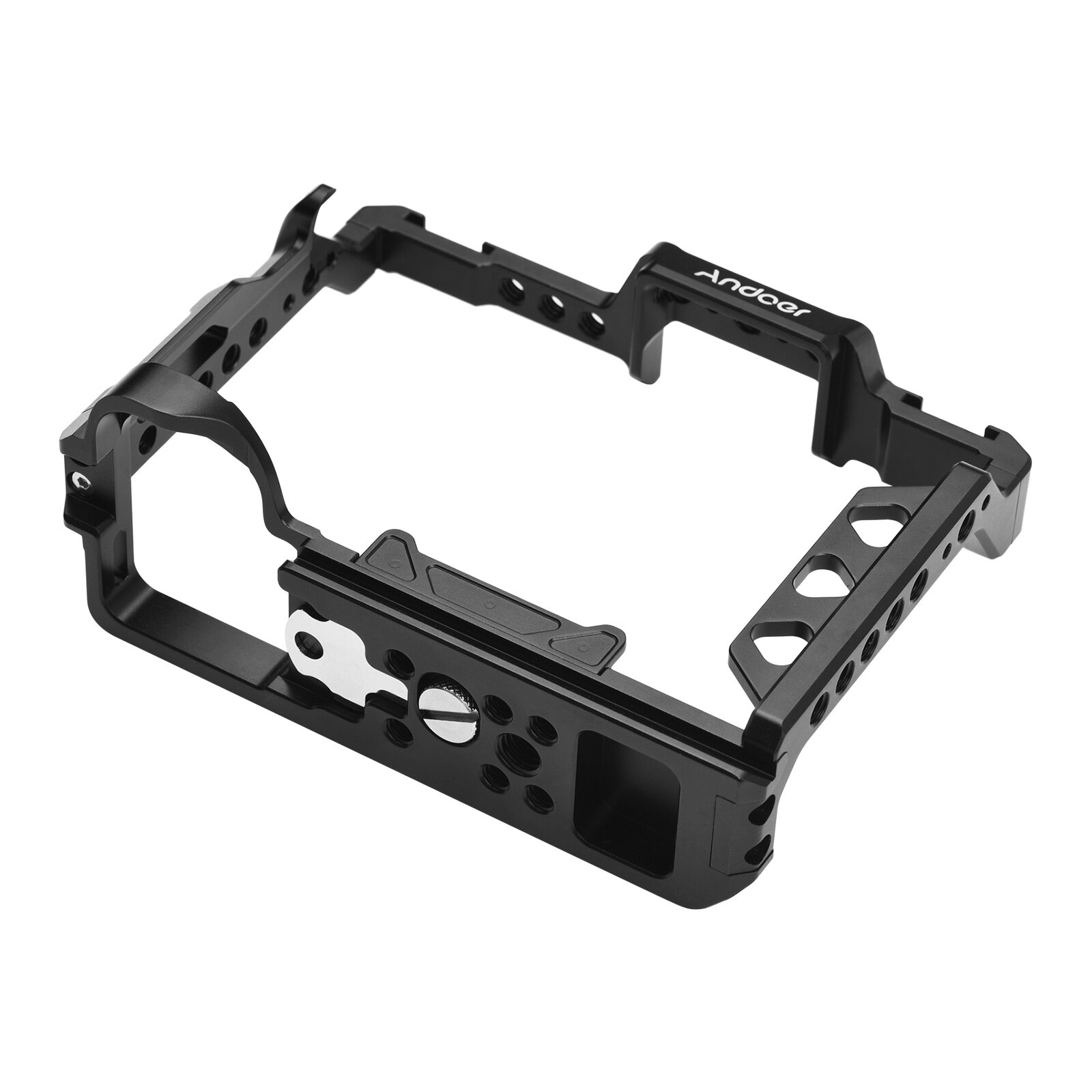 Andoer Aluminium Camera Kooi Met 1/4 Inch Schroeven Gaten Koud Schoen Mounts Vervanging Voor Sony A7 Iv