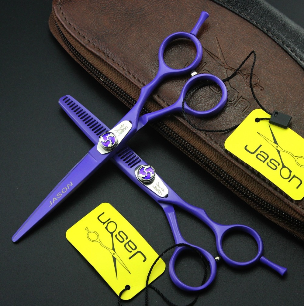 6 inch Brand Jason TOP GRADE Hairdressing Scissors JP 440C Barbers Cutting Scissors Thinning Shears Hair Scissors