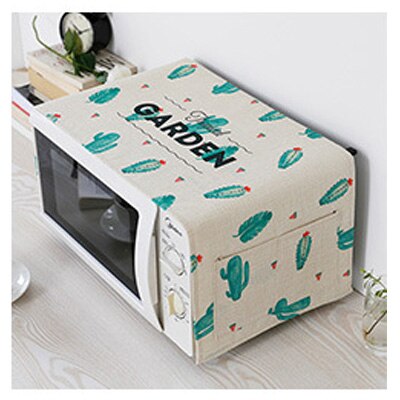 Cotton And Linen Fabric Microwave Oven Dust Cover High - Grade European Style Anti - oil Microwave Oven Protective Cover: AF