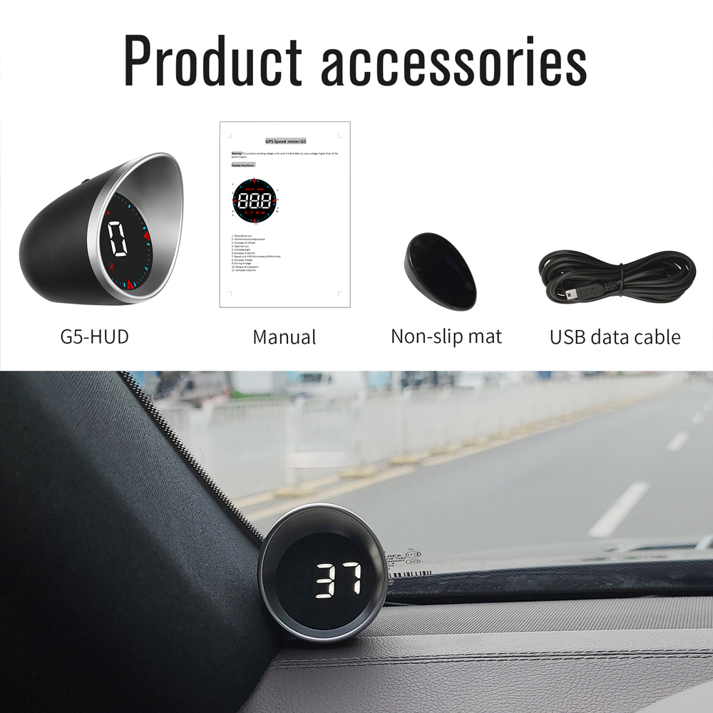 Car GPS HUD Driven Distance Speedometer Speeding Alarm Head Up Display Smart Gadgets Inteligentes Auto Electronics Accessories