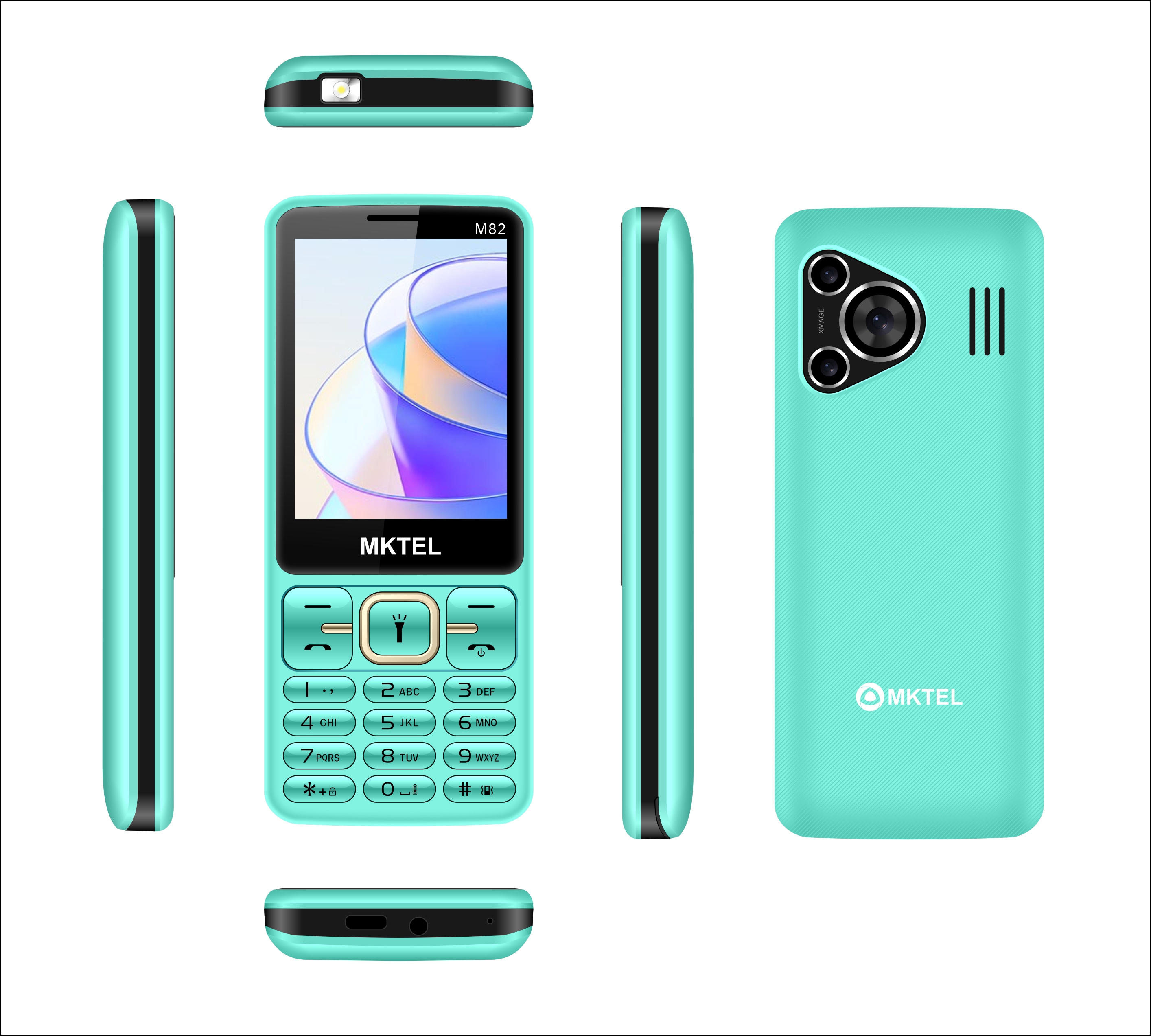 MKTEL M82 Caratteristica Telefono Display da 2,4 pollici Dual Sim Dual Standby MTK6261M 1800mAh MP3/MP4/FM/Radio/Bluetooth/GPRS/GSM 850/900/1800/: Blu
