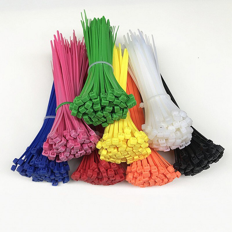 100Pcs, Zelfsluitende Multi-color Nylon Kabelbinders 5*200 Plastic Seal Label Banden