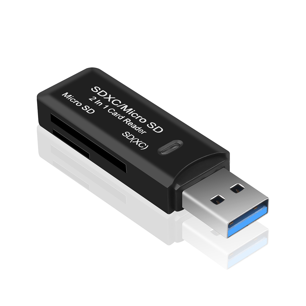 Kebidumei USB 3.0 Card Reader Micro Sd Adapter Smart Micro Sd Card Reader Card Reader For Computer Laptop: Black
