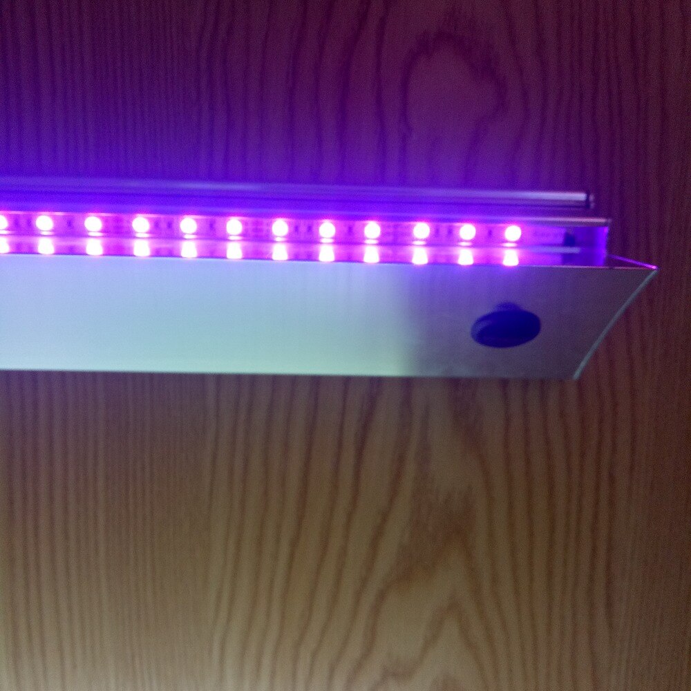 1 Pcs X 40 Cm Lengte Rgb Blauw Wandplank Smd Led Profiel Licht Voor Clip 8 Mm Glas Plank led Aluminium Glas Shelve Zonder Glas