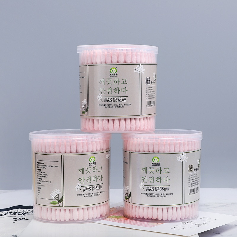 200pcs/Box baby swabs Bamboo Cotton Swab Wood Sticks Soft Cotton cleaning of ears health beauty