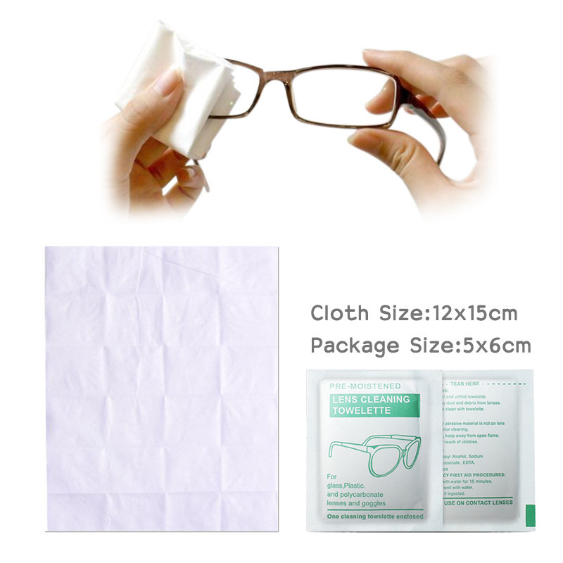 50Pcs Microfiber Brilpoetsdoekje Voor Lens Telefoon Scherm Schoonmaken Brillen Polijsten Cleaner Wegwerp Natte Tissue Doekjes