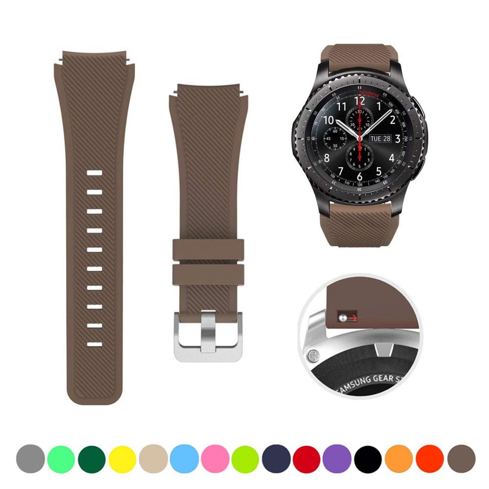 Correa para Samsung galaxy watch 3 46mm Gear S3 Frontier amazfit bip/pulsera activa 20/22mm correa de reloj Huawei watch gt 2/2e 42mm: Blanco de luz / 19mm