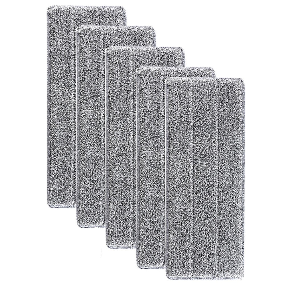 Mikrofiber mopp klut gulv rengjøring mopp pads erstatning hoder flat mopp fille rengjøring refill pads husholdnings rengjøringsverktøy: 5 stk