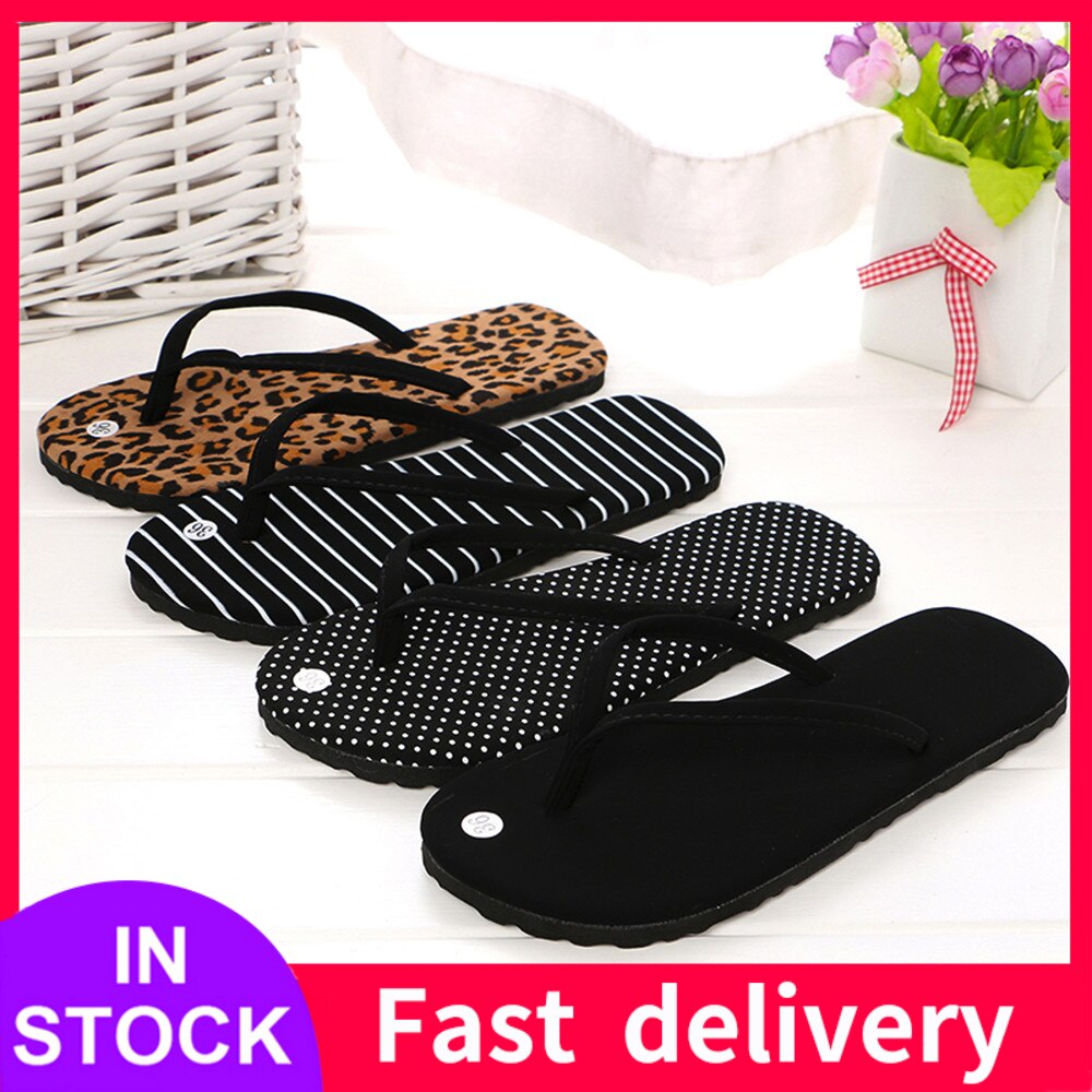 25# Women Sandals Summer Flip Flops Shoes Sandals Slipper Indoor Outdoor Flip-flops Casual Beach Flat Female Flip Flops Slipper