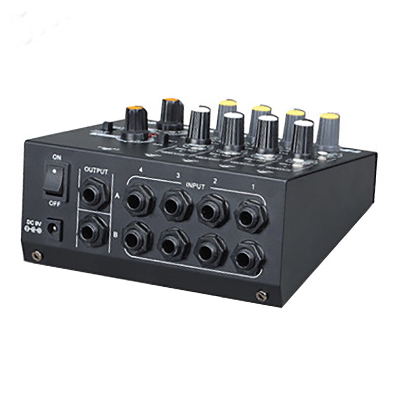 N-O 4 / 8-Channel Mini Mixer 4-Channel Line Mixer Reverb o Mixer(US Plug)