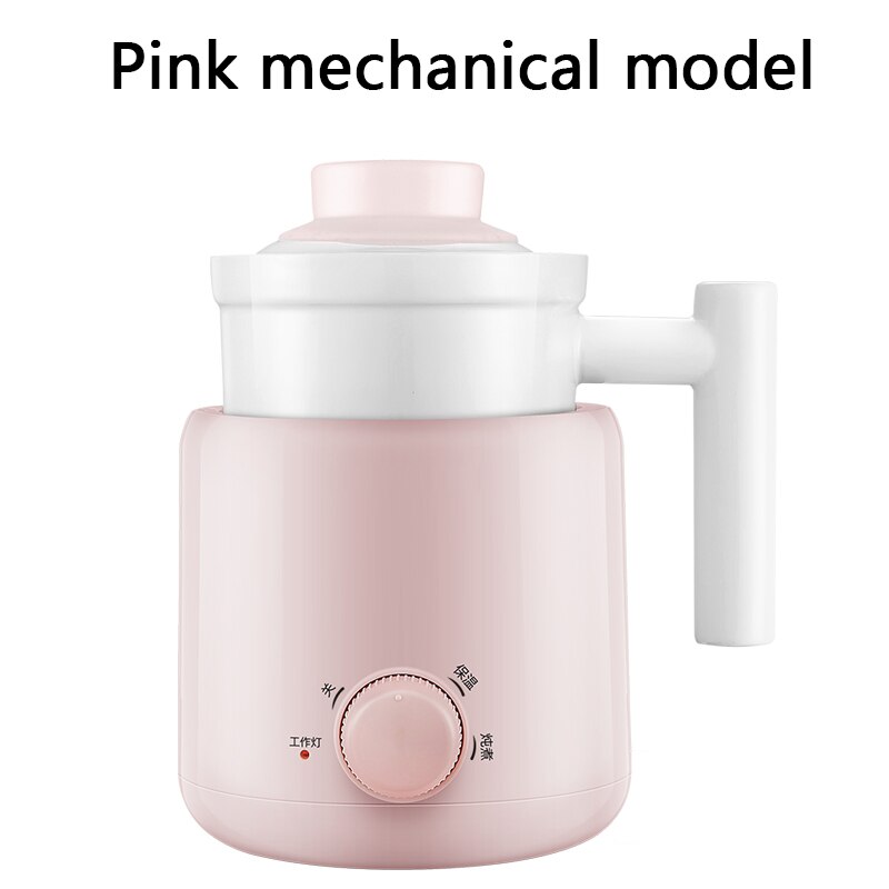 Cukyi 0.6L Huishouden Pap Stoven Soep Cup Keramische Elektrische Verwarming Braadpan Pot Mini Vogelnest Dessert Kookpan 220V: Mechanical model