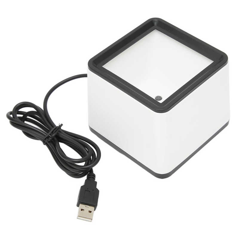 2D Desktop Barcode Scanner Multifunction Hands-Free Wired USB Barcode Reader 1D QR Screen Payment Barcode Scanner