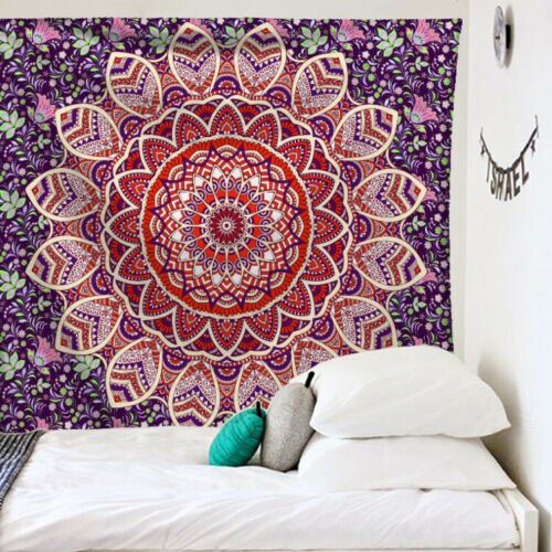 Indische Mandala Wandteppich Hängen sandig Strand Werfen Teppich Decke Camping Zelt Reise Matratze Isomatte Mandala Tapisserie: 8