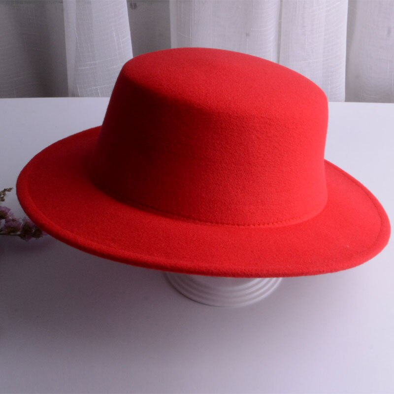 Bred rand svart fedora hat svinekage hat mænd damer filthuer mænd kvinder sorte herre hatte fedoras