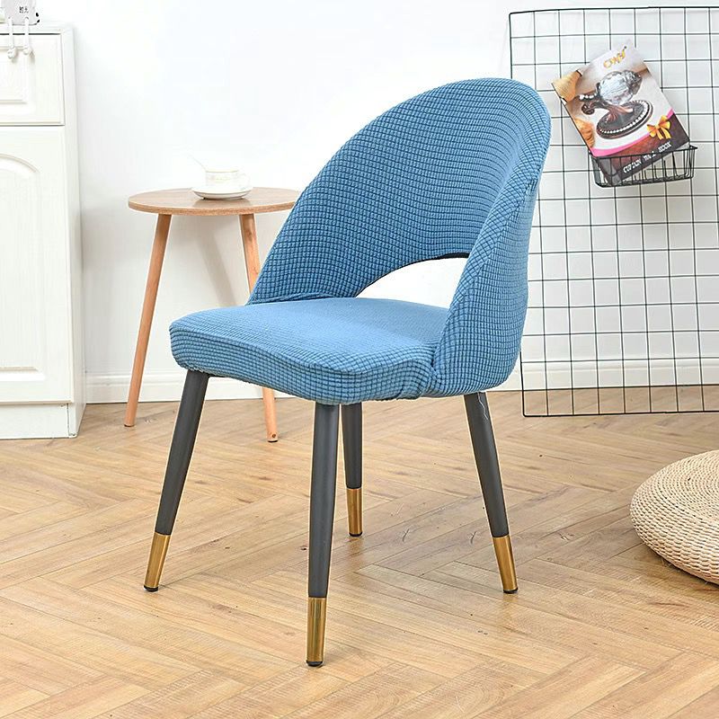 1Pcs Curved Chair Cover Hollow Back Jacquard Arc Armchair Covers Dining Chair Covers Spandex Home Bar Hotel House De Chaise: Red