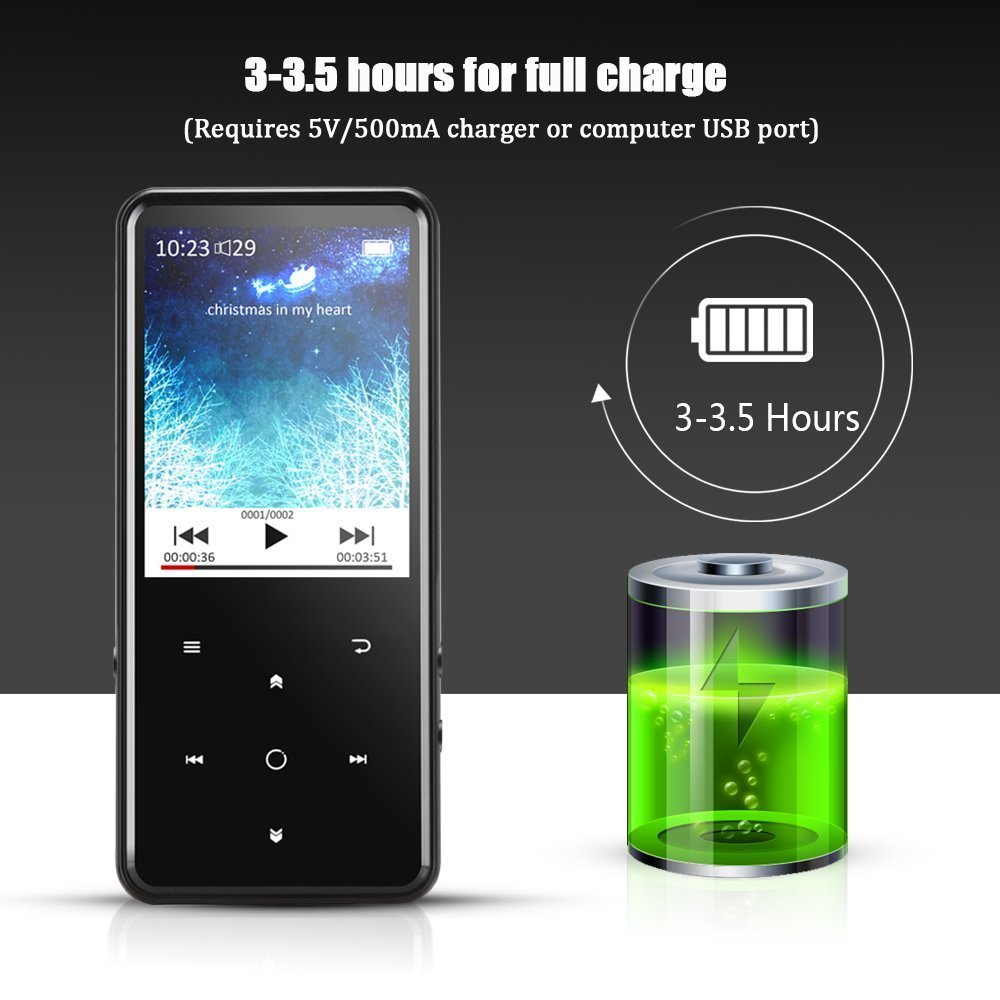 16gb bluetooth 4.0 mp4- player ,2.4-- zoll-farbbildschirm verlustfreier musik-player mit lautsprechern fm-radio/recorder walkman-musik-player