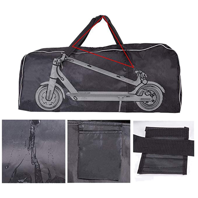 Bærepose til xiaomi mijia  m365 elektrisk scooter rygsæk taske opbevaringstaske og bundt spark scooter tilbehør sort+rød