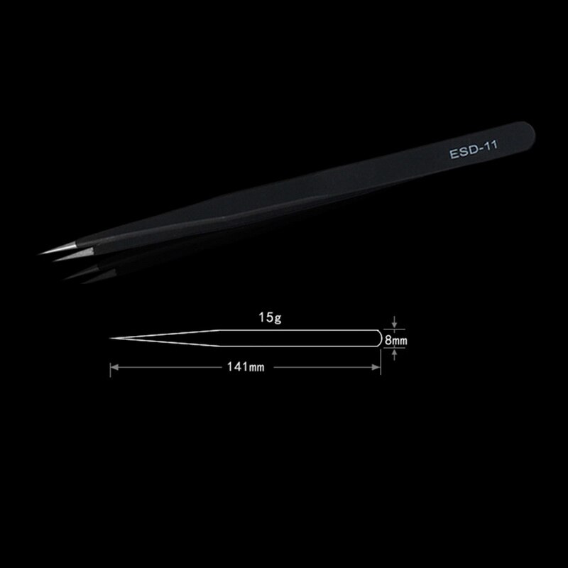 6/10Pcs Pincet Gereedschap Kit Esd Precisie Antistatische Tip Gebogen Rechte Rvs Nipper Reparatie Tool Voor Computer horloge