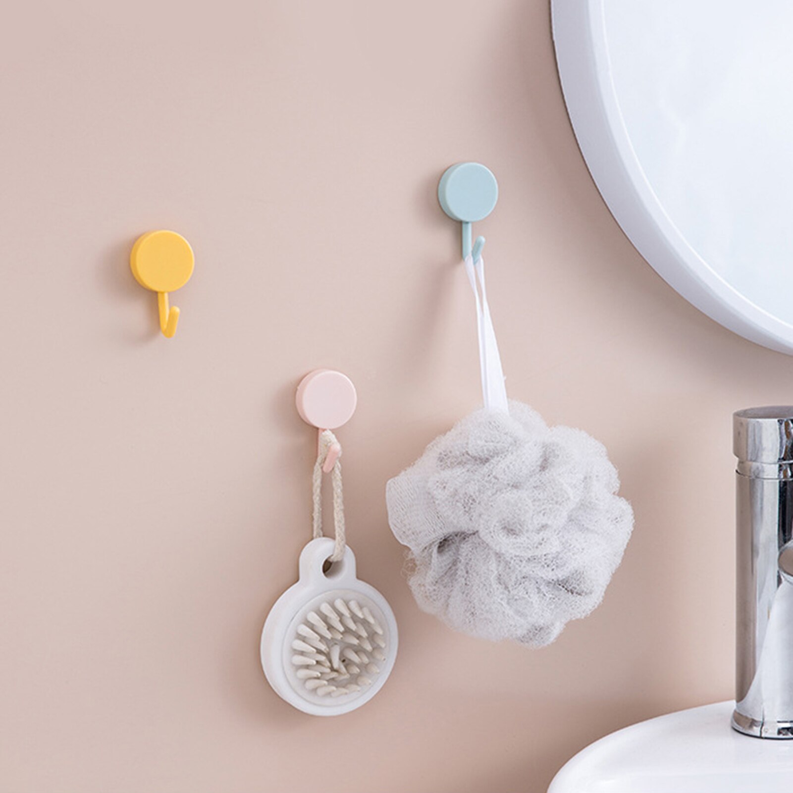 10 kpl/sarja pyörivä saumaton liimakoukku vahva koukku keittiön seinäripustin kylpyhuone keittiötarvikekoukut