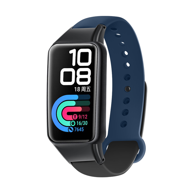 Dwukolorowe silikonowe paski do zegarków dla Huawei Honor band 6 inteligentne paski do zegarków wymiana bransoletki dla Huawei band 6 bransoletka zespół: blue black / For Huawei band 6