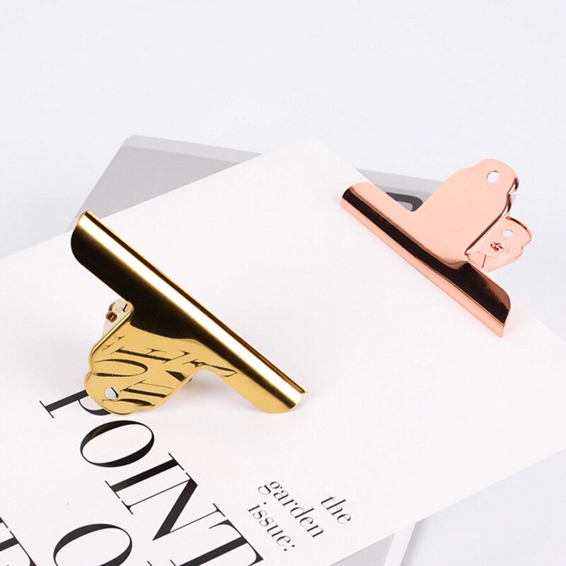 2 Colors /Lot Stainless Steel Binder Paper Clip Metal Electroplated Clamp Spring Clip Office & School Supplies Stationery