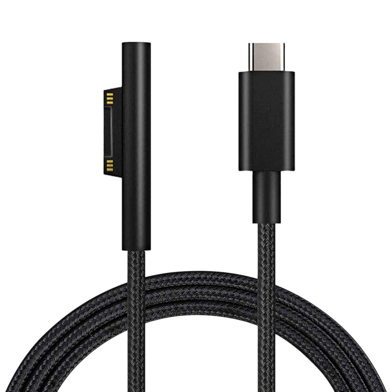 Nylon Gevlochten USB-C Opladen Kabel Voor Surface Pro 6/5/4/3 Oppervlak Laptop 1.5 M 45W 15V Pd Voeding Kabel