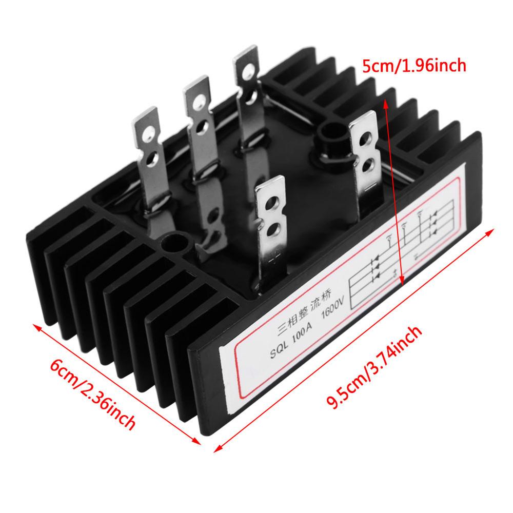 SQL100A 1600V Bridge Rectifier Three Phase Diode Bridge Rectifier AC to DC Bridge Rectifier Module