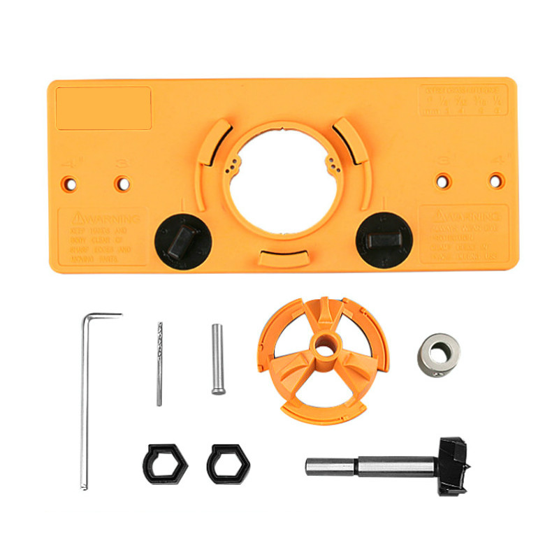 35mm Concealed Hinge Jig Accurate Locking Hinge Drilling Jig Hole Guide Hole Puncher Locator Tools for Door Cabinets Hinges: Type-B