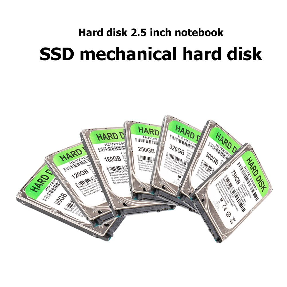 5400-7200 RPM 80GB/120GB/160GB/250GB/320GB/500GB Internal HDD 2.5 inch SATA III 5400 RPM Hard Drive for Laptop PC Windows Mac