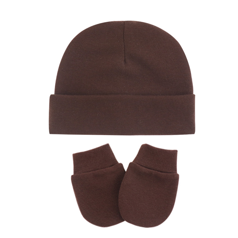 Newborn Winter Hat Gloves Set Boy Girl Warm Cotton Kids Beanies Stuff Children Accessories Baby Bonnet Babies Photography Props: E219599