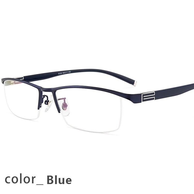 Popular Men Prescription Glasses Quality Multifocal Photochromic Reading Glasses Custom Anti-fatigue Astigmatism Myopia Eyeglass: blue frame