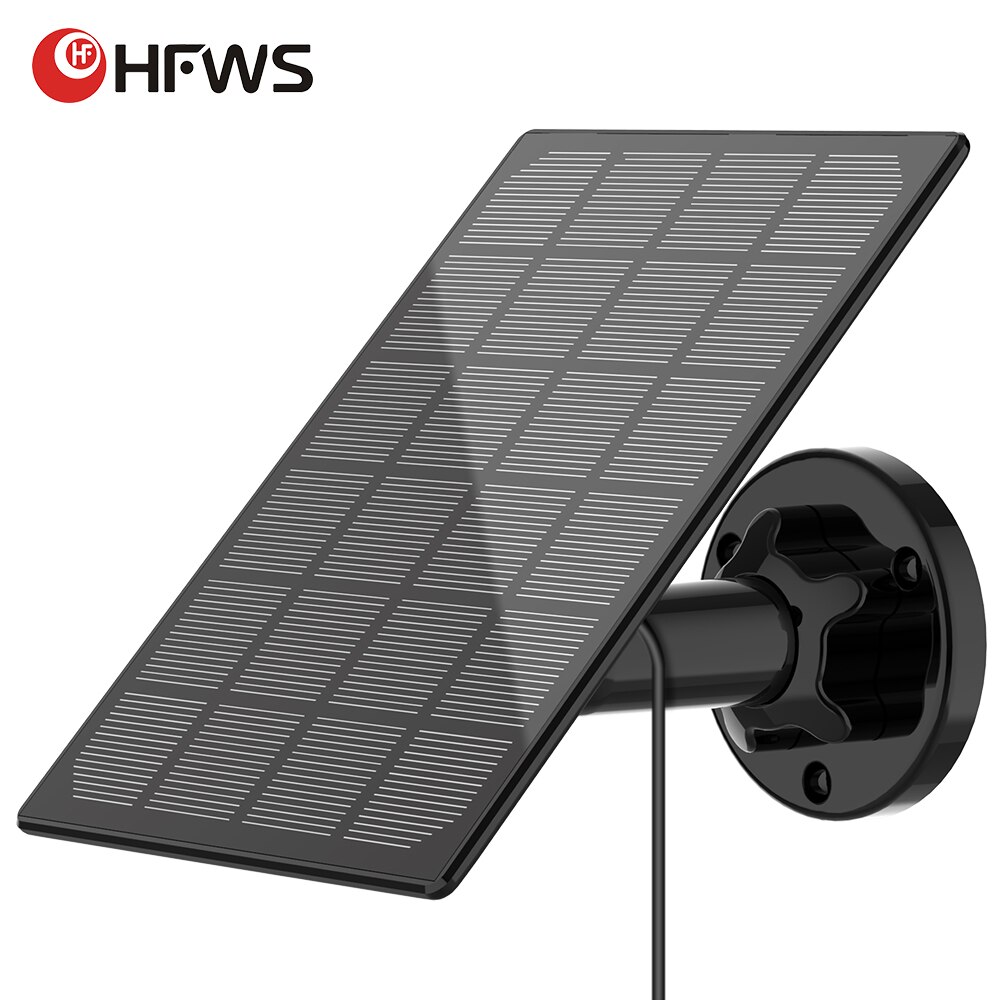 HFWS – panneau solaire pour caméra de Surveillance extérieure IP WiFi, 3 mètres, Rechargeable