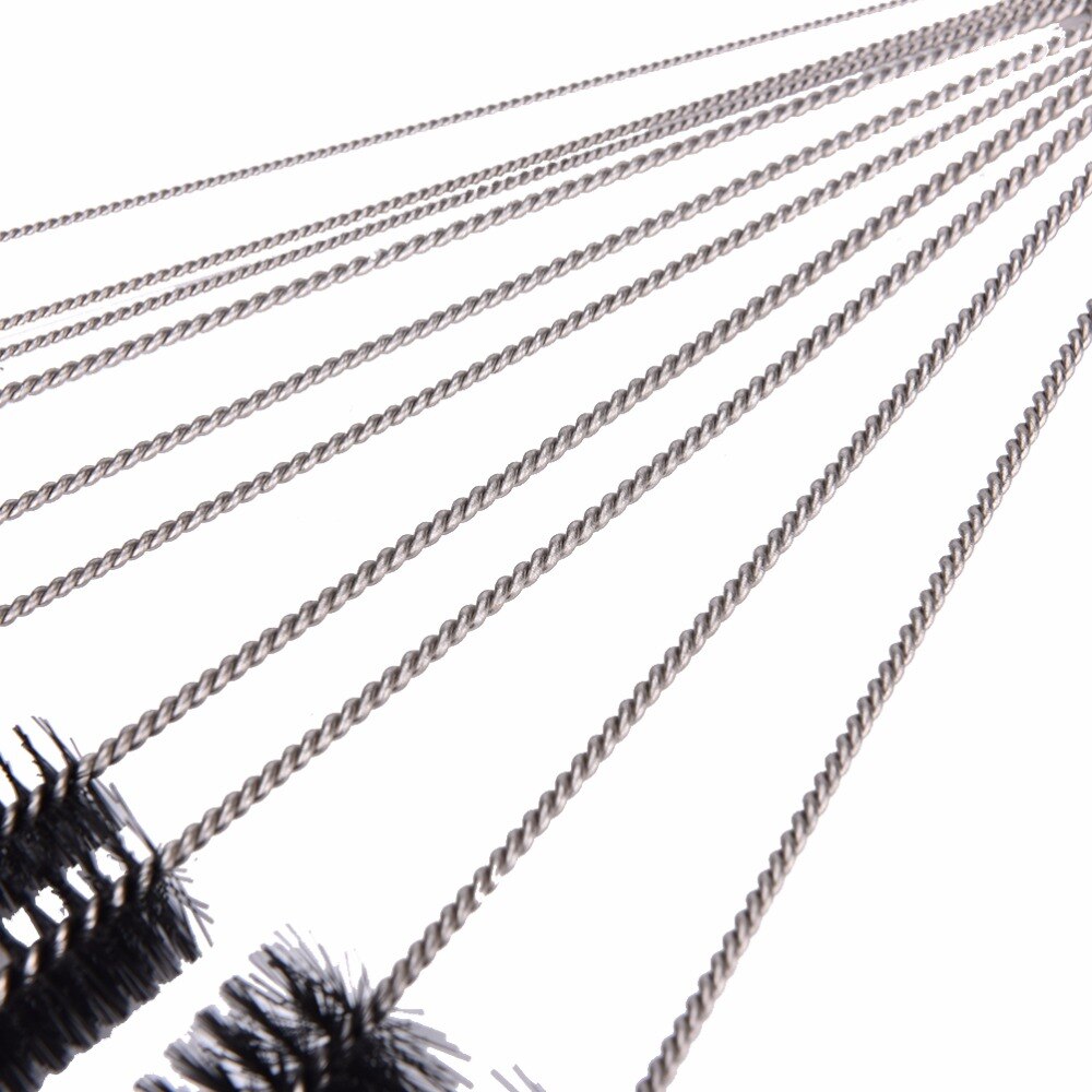 Nueva boquilla de tetera de acero inoxidable de 10 unids/set, herramienta de limpieza para biberones, cepillos de limpieza de tubos de ensayo para suministros de laboratorio