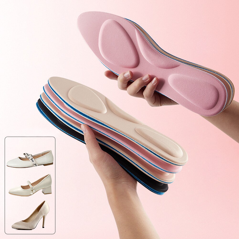 Plantillas ortopédicas de espuma para pies, almohadillas de esponja 4D para zapatos, pies planos, soporte para ARCO, masaje, fascitis Plantar, almohadilla deportiva